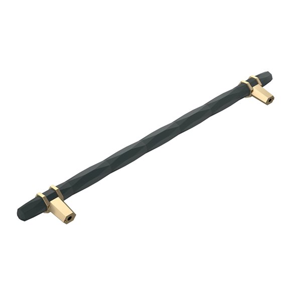 Amerock London 10-1/16-in Centre to Centre Black Bronze/Golden Champagne Drawer Pull