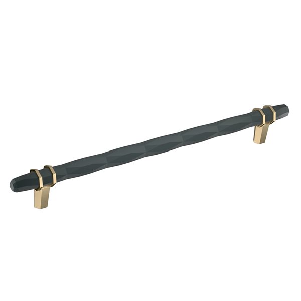 Amerock London 10-1/16-in Centre to Centre Black Bronze/Golden Champagne Drawer Pull