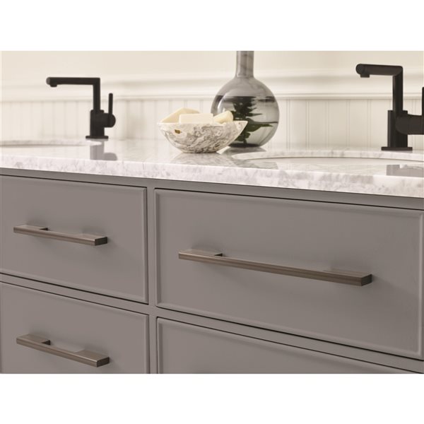 Amerock Separa 10 1 16 In Centre To, Black And Brushed Nickel Kitchen Cabinet Pulls