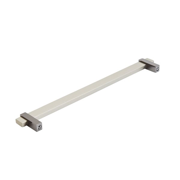 Amerock Mulino 10-1/16-in Centre to Centre Silver Champagne/Black Nickel Drawer Pull