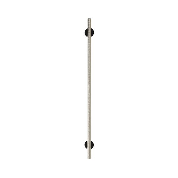 Amerock Transcendent 12-5/8-in Centre to Centre Matte Black/Polished Nickel Drawer Pull