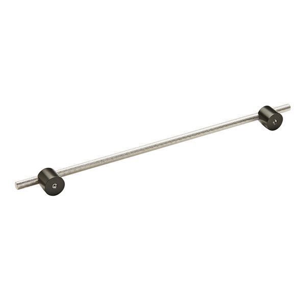 Amerock Transcendent 12-5/8-in Centre to Centre Matte Black/Polished Nickel Drawer Pull