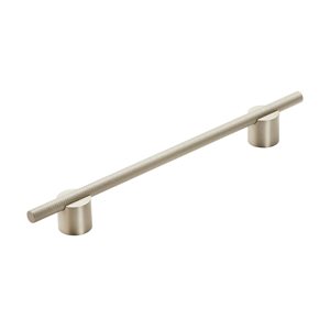 Amerock Transcendent 7-9/16-in Centre to Centre Silver Champagne Drawer Pull