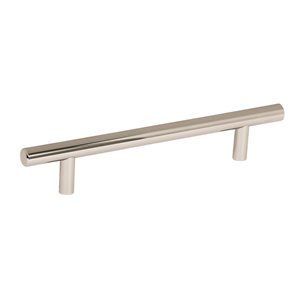 Poignée d'armoire Bar Pulls d'Amerock, centre à centre, 5-1/16 po, nickel poli, 10 pièces