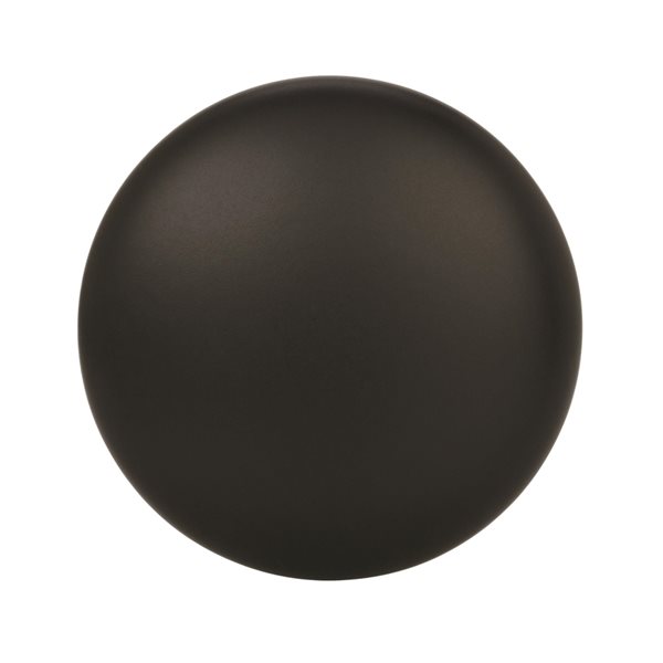 Bouton d'armoire traditionnel rond Edona par Amerock de 1.25 po en noir, paquet de 25