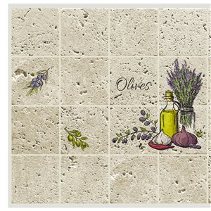 Dundee Deco Falkirk Retro 3D III Beige Faux Brick 3 ft x 2 ft PVC 3D Wall Panel - 5.8-sq. ft. each - 10-Pack