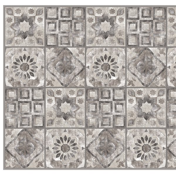 Dundee Deco Falkirk Retro 3D III Beige Brown Faux Tile 3 ft x 2 ft PVC 3D Wall Panel - 5.8-sq. ft. each - 5-Pack