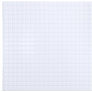 Dundee Deco Falkirk Retro 3D III White Faux Mosaic 3.1 ft X 1.6 ft PVC 3D Wall Panel - 4.9-sq. ft. each - 10-Pack