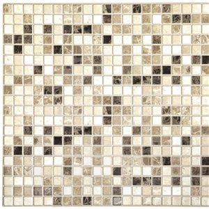 Panneau mural Falkirk rétro 3D III de Dundee Deco, fausse mosaïque beige 3,1 pi x 1,6 pi, 5 pi² chacun