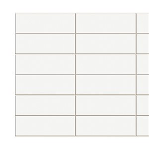 Panneau mural Falkirk rétro 3D III de Dundee Deco, beige,  3,1 pi x 1,6 pi, 4,9 pi² chacun