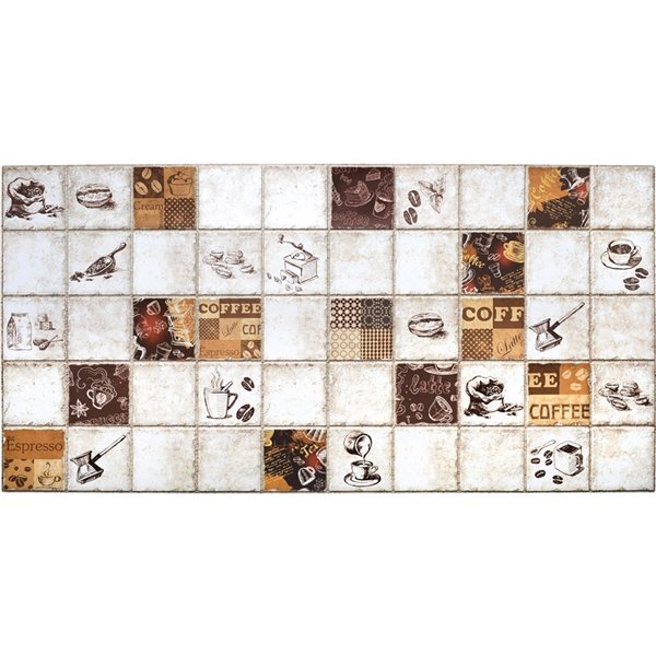 Dundee Deco Falkirk Retro 3D III Bronze Faux Tile 3.2 ft X 1.6 ft PVC 3D Wall Panel - 5-sq. ft. each