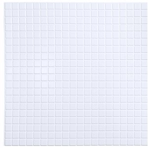 Dundee Deco Falkirk Retro 3D III White Faux Mosaic 3.1 ft X 1.6 ft PVC 3D Wall Panel - 4.9-sq. ft. each