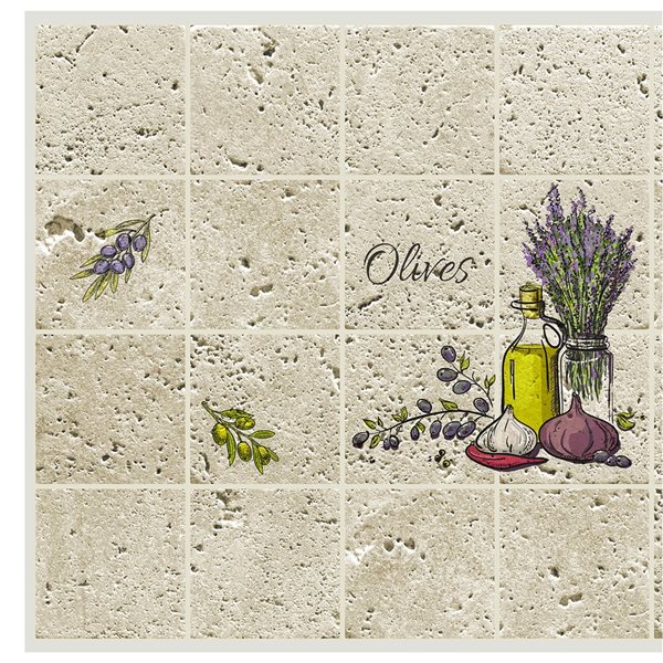 Dundee Deco Falkirk Retro 3D III Beige Faux Brick 3 ft x 2 ft PVC 3D Wall Panel - 5.8-sq. ft. each