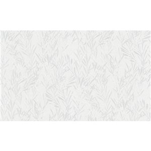 Advantage Bondi Light Grey Botanical 57.8-sq. ft. Unpasted Vinyl Wallpaper