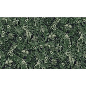 Advantage Susila Green Tropical 57.8-sq. ft. Unpasted Vinyl Wallpaper