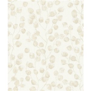 Papier peint en vinyle non encollé Mali par Advantage couvrant 57,8 pi², beige
