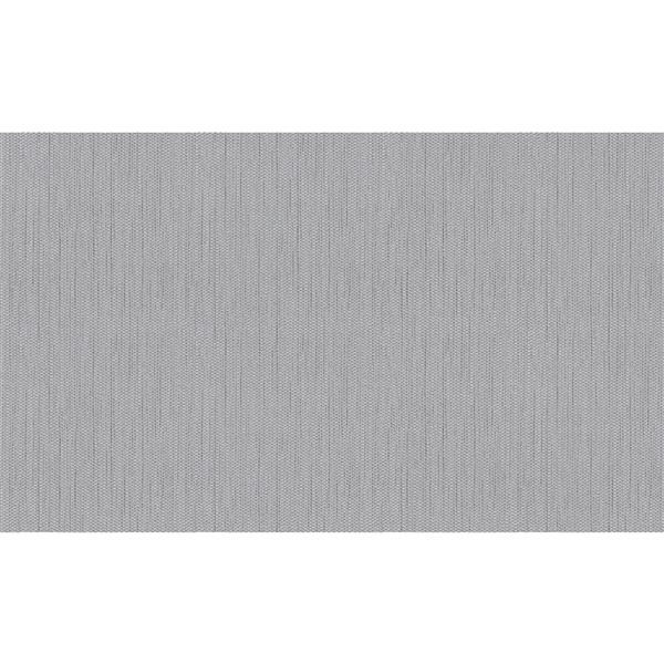 Advantage Cahaya Silver Textured 57.8-sq. ft. Unpasted Vinyl Wallpaper