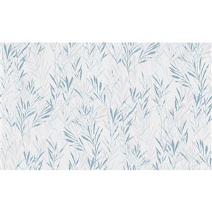Papier peint en vinyle non encollé au motif botanique Bondi par Advantage couvrant 57,8 pi², bleu
