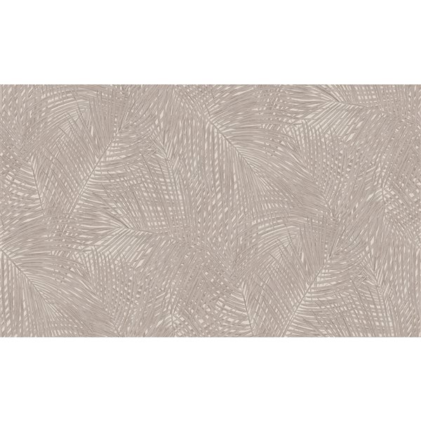 Advantage Raina Taupe Fronds 57.8-sq. ft. Unpasted Vinyl Wallpaper