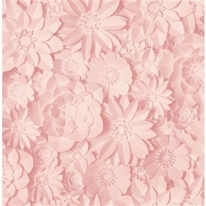 Fine Decor Dacre Pink Floral 56.4-sq. ft. Unpasted Paper Wallpaper