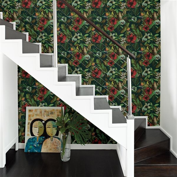 Advantage Kailano Multicolour Botanical 57.8-sq. ft. Unpasted Vinyl Wallpaper