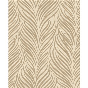 Fine Decor Alfie Wheat Botanical 56.4-sq. ft. Unpasted Nonwoven Wallpaper