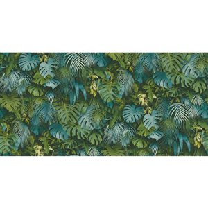 Advantage Luana Blue Tropical Forest 57.8-sq. ft. Unpasted Vinyl Wallpaper