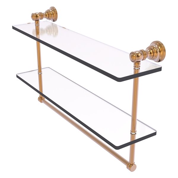 Allied Brass Carolina Brushed Bronze 2-Tier Glass Wall Mount Bathroom ...