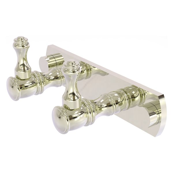 Allied Brass Carolina 2-Hook Polished Nickel Towel Hook