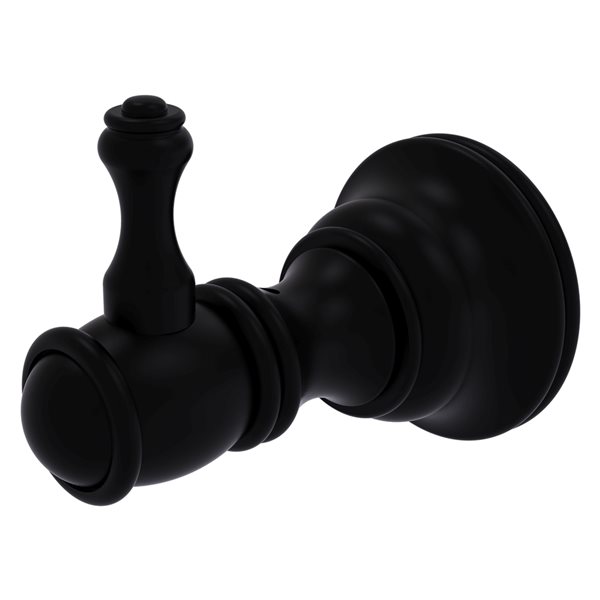Allied Brass Carolina 1-Hook Matte Black Towel Hook