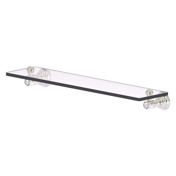 Allied Brass Carolina Crystal Wall Mount Satin Nickel Glass Bathroom