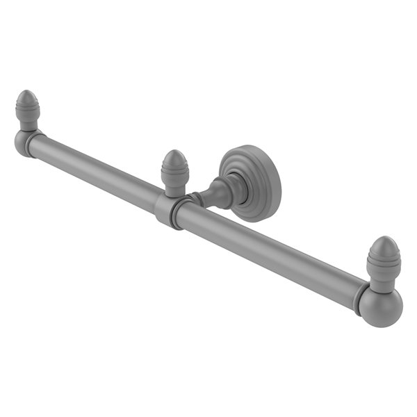 Allied Brass Waverly Place 15-in Matte Grey Wall Mount Double Towel Bar