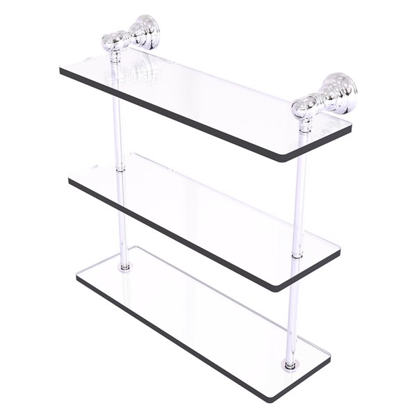 glass chrome bathroom shelf