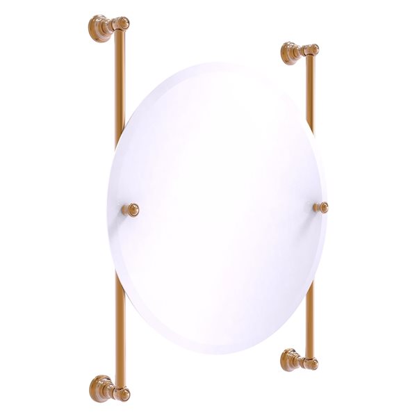 Allied Brass Carolina 22-in Brushed Bronze Round Frameless Bathroom Mirror
