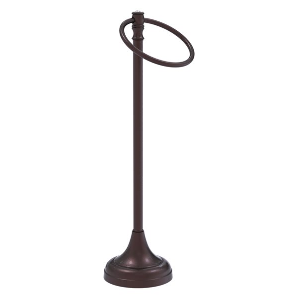 Allied Brass Carolina Crystal Antique Bronze Freestanding Countertop Towel Ring