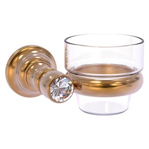 Allied Brass 1 Candle Carolina Crystal Glass Votive Candle Holder - Brushed Bronze
