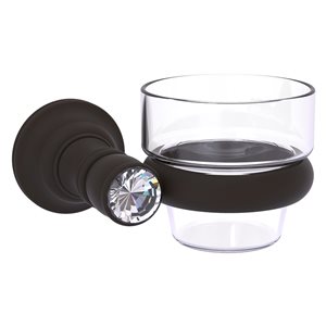 Allied Brass 1 Candle Carolina Crystal Glass Votive Candle Holder - Oil Rubbed Bronze