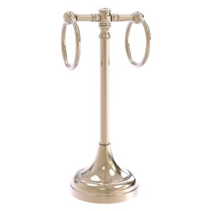 Allied Brass Carolina Crystal Antique Pewter Freestanding Countertop Towel Ring (2-Pack)