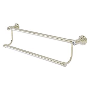 Allied Brass Carolina Crystal 30-in Double Polished Nickel Wall Mount Double Towel Bar