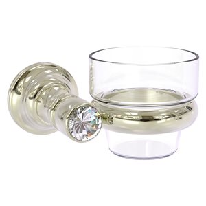 Allied Brass 1 Candle Carolina Crystal Glass Votive Candle Holder - Polished Nickel