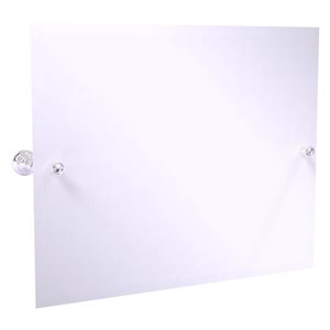 Allied Brass Carolina Crystal 26-in Polished Chrome Rectangular Frameless Bathroom Mirror