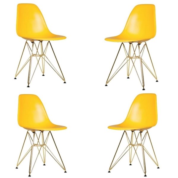 Yellow discount eiffel chair