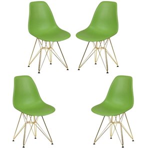 Plata Import Eiffel Modern Apple Green Dining Chair - Set of 4