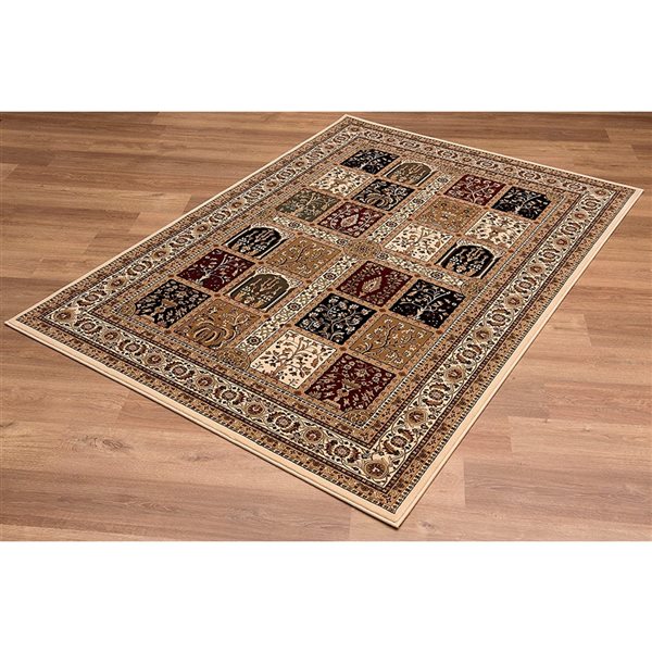 Rug Branch Traditional Moroccan Four Season Beige Red Indoor Runner Rug - 2x15
