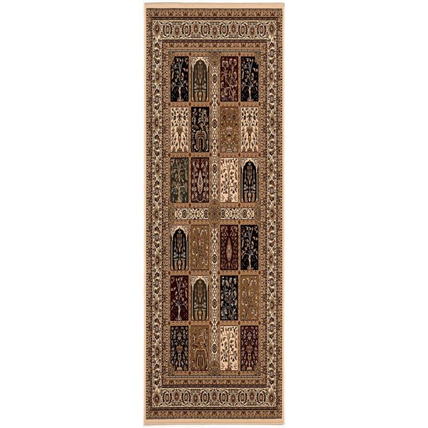 Rug Branch Traditional Moroccan Four Season Beige Red Indoor Runner Rug - 2x15