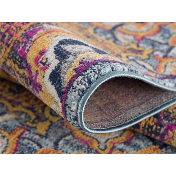 Rug Branch Modern South-Western  Rust Blue Indoor Runner Rug - 2x20