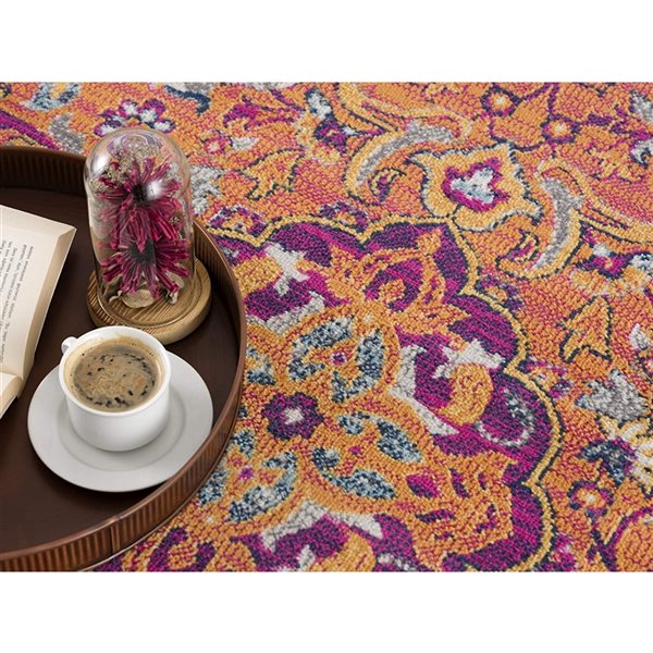 Rug Branch Modern South-Western  Rust Blue Indoor Runner Rug - 2x20