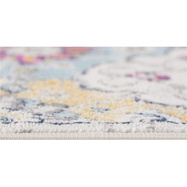 Rug Branch Contemporary Mid-Century Modern  Blue Grey Indoor Runner Rug - 2x10