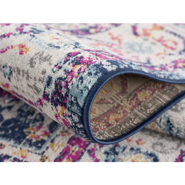 Rug Branch Transitional South-Western  Blue Beige Indoor Runner Rug - 2x6