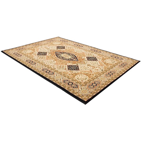 Rug Branch Majestic 2-ft x 4-ft Cream Black Indoor Rectangular Area Rug ...